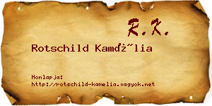 Rotschild Kamélia névjegykártya